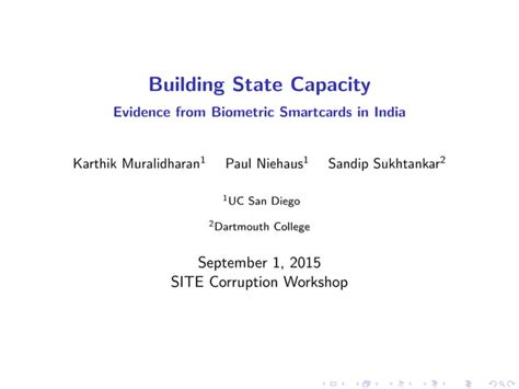 Building State Capacity: Evidence from Biometric Smartcards in 